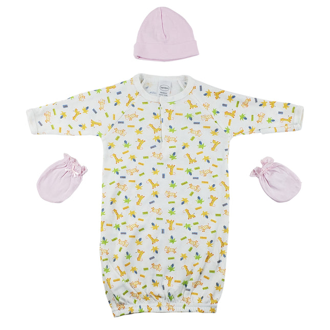 Gown, Cap and Mittens - 3 pc Set CS_0044