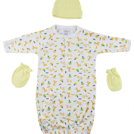 Gown, Cap and Mittens - 3 pc Set CS_0045