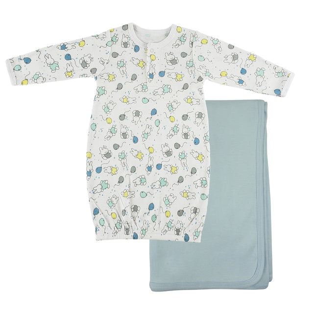 Print Infant Gown and Recieving Blanket CS_0105