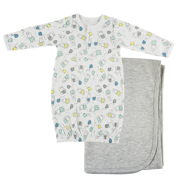 Print Infant Gown and Recieving Blanket CS_0106