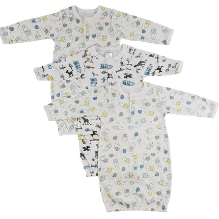 Girls Print Infant Gowns - 3 Pack CS_0087
