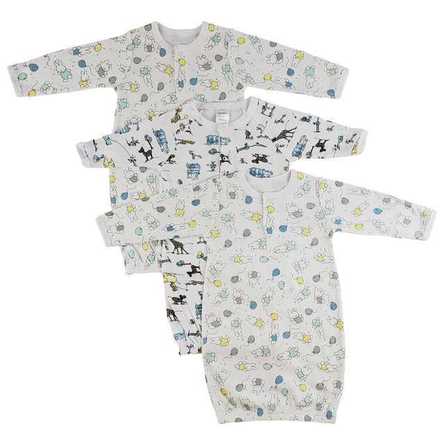 Girls Print Infant Gowns - 3 Pack CS_0087