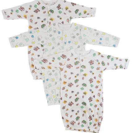 Girls Print Infant Gowns - 3 Pack CS_0091