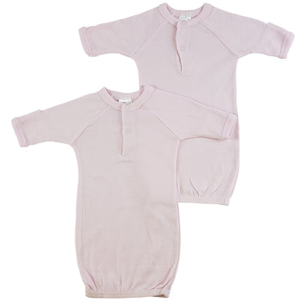 Preemie Solid Pink Gown - 2 Pack 912P