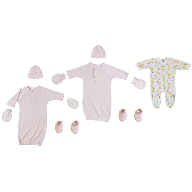 Preemie Girls Sleep-n-Play, Gowns, Caps, Booties and MIttens CS_0077