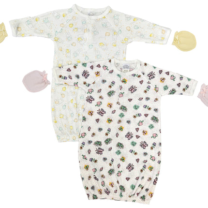 Newborn Baby Girl 4 Piece Gown Set NC_0795