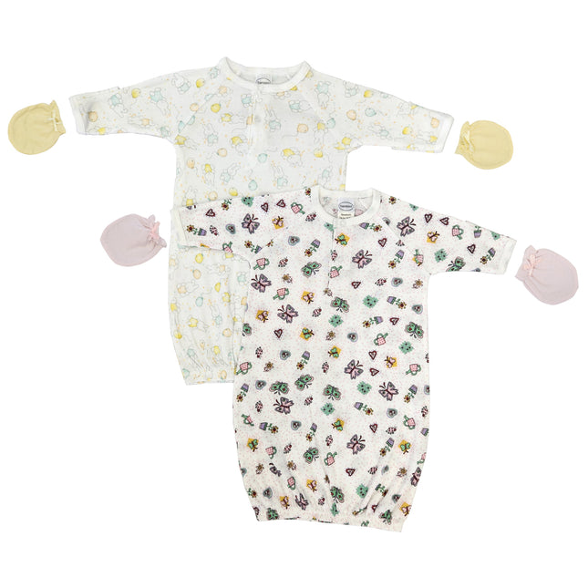 Newborn Baby Girl 4 Piece Gown Set NC_0795