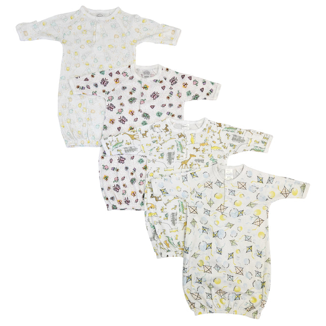 Newborn Baby Girls 4 Piece Gown Set NC_0802