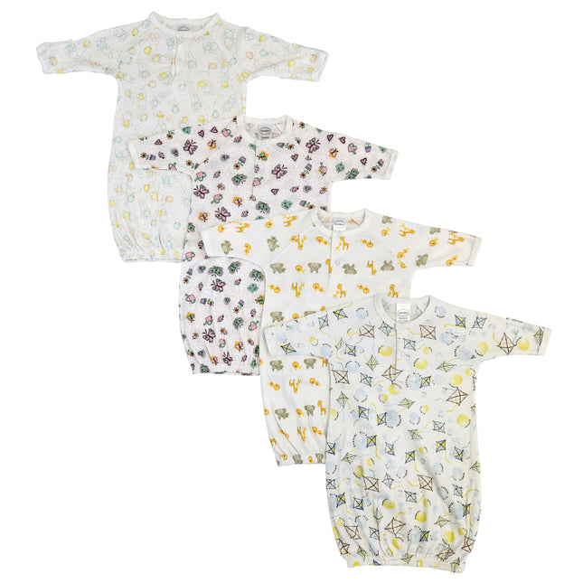 Newborn Baby Girls 4 Piece Gown Set NC_0804