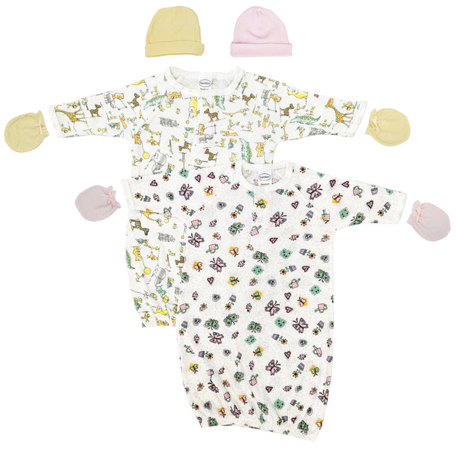Newborn Baby Girl 6 Piece Gown Set NC_0807
