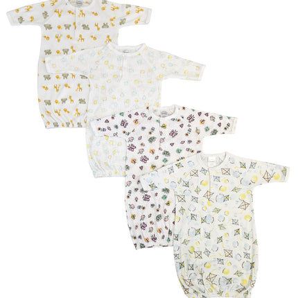 Newborn Baby Girls 4 Piece Gown Set NC_0810