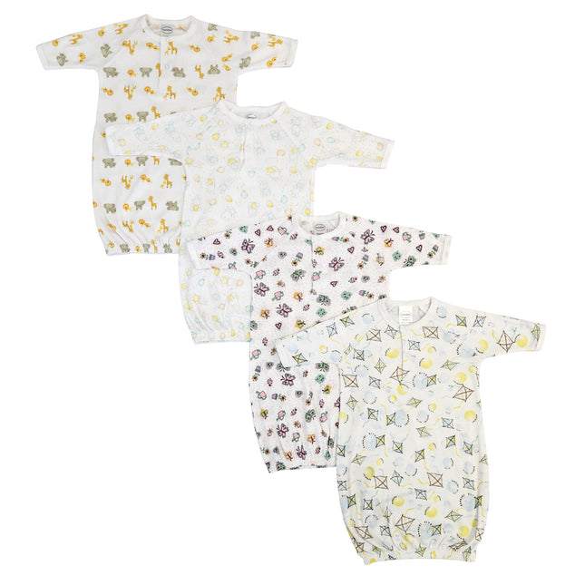 Newborn Baby Girls 4 Piece Gown Set NC_0810