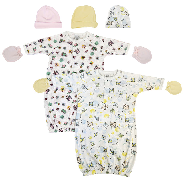 Newborn Baby Girl 7 Piece Gown Set NC_0834
