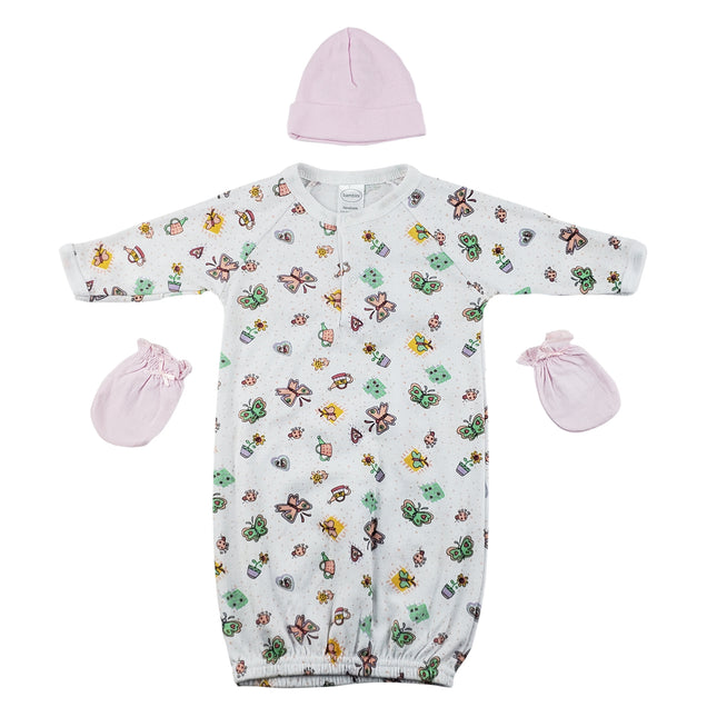 Gown, Cap and Mittens - 3 pc Set CS_0050