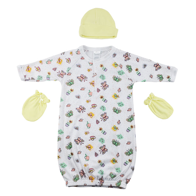 Gown, Cap and Mittens - 3 pc Set CS_0051