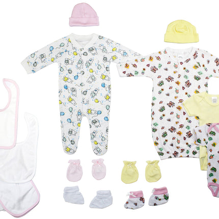Newborn Baby Girls 11 Pc Layette Baby Shower Gift Set LS_0135