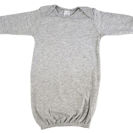 Newborn Heather Grey Gown LS_0671