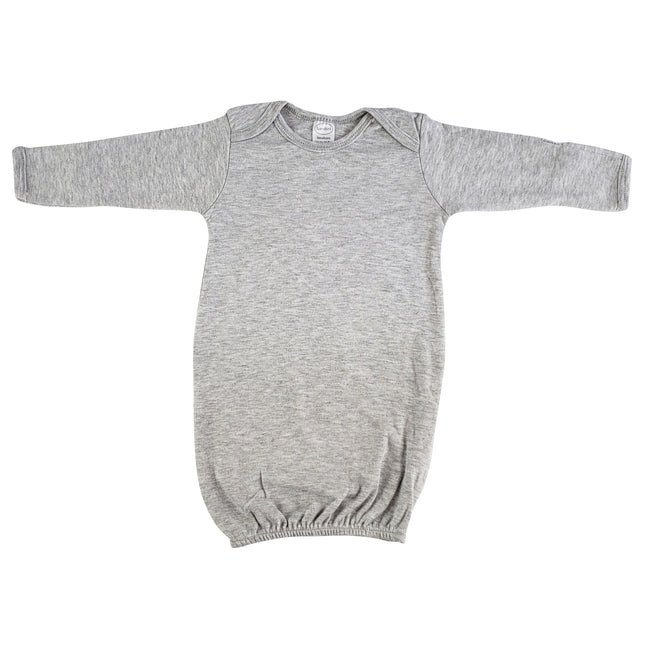 Newborn Heather Grey Gown LS_0671