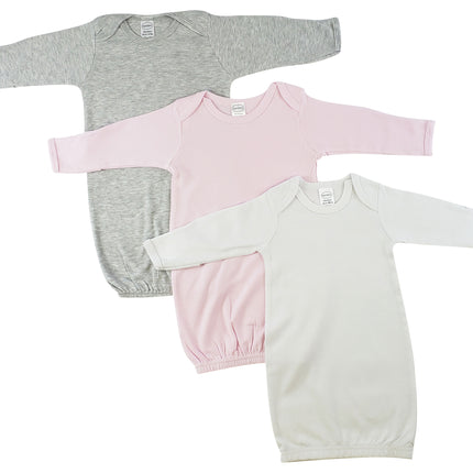 Newborn Baby Girls 3 pc Gown Set LS_0682