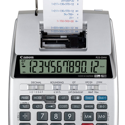Canon P23-DHV-3 Printing Calculator with Double Check Function, Tax Calculation and Currency Conversion