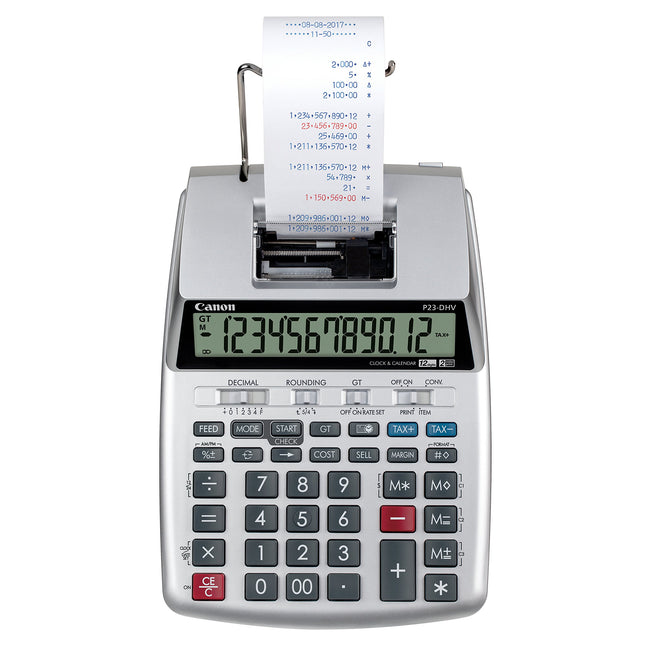 Canon P23-DHV-3 Printing Calculator with Double Check Function, Tax Calculation and Currency Conversion