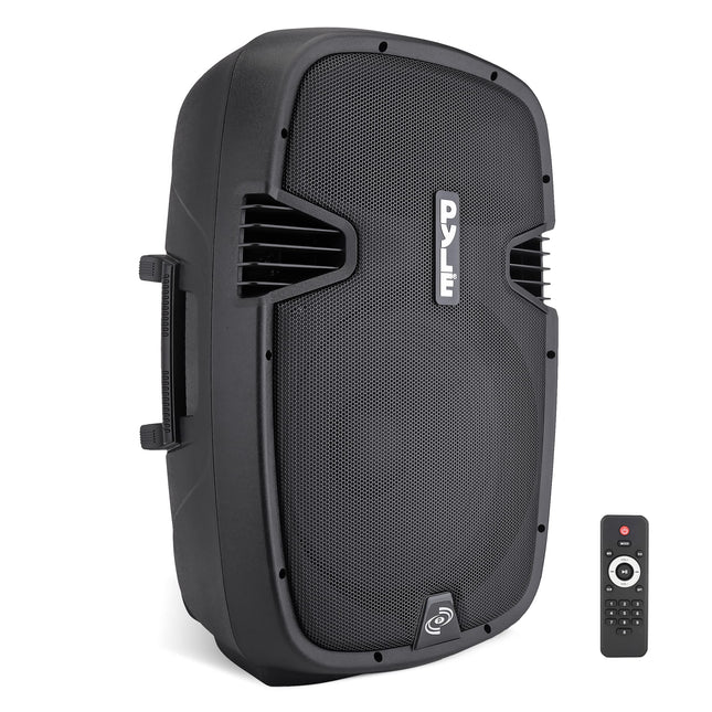 PYLE-PRO Powered Bluetooth PA Microphone System - 15  Active Bass Subwoofer Loudspeaker Built-in USB for MP3 Amplifier - DJ Party Portable Sound Stereo Amp Sub Concert Audio or Band Music PPHP1537UB