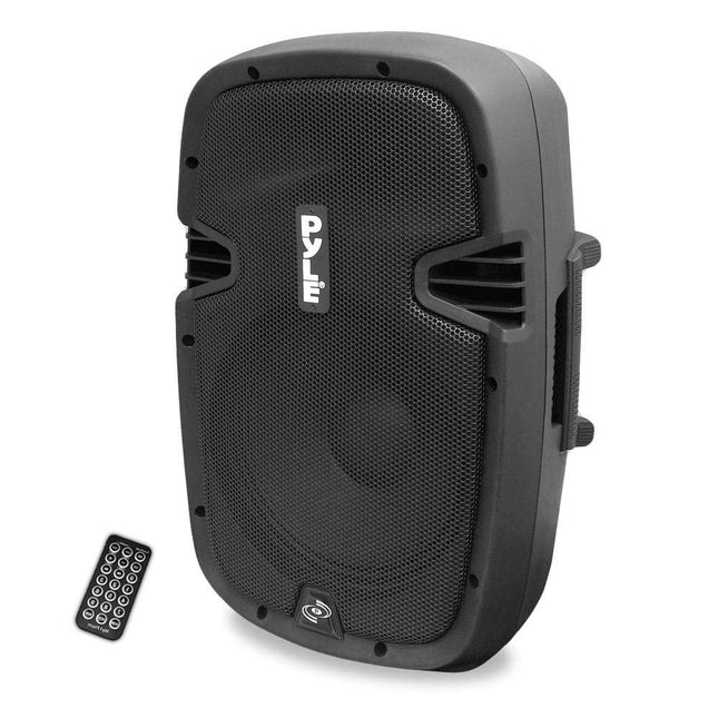 Pyle Powered Active PA System Loudspeaker Bluetooth w/ Microphone 8-Inch Bass Subwoofer Stage Speaker Monitor Built-in USB for MP3 Amplifier DJ Party Portable Sound Equipment Stereo Amp Sub PPHP837UB