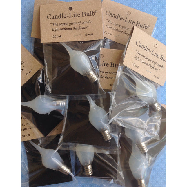 6 Pack of Large Candle-lite Light Bulb - 6 Watt
