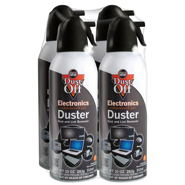 Dust-Off 10 oz Compressed Gas Duster, Pack of 4