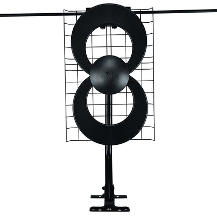 Antennas Direct ClearStream 2V TV Antenna, 60+ Mile Range, UHF/VHF, Multi-directional, Indoor, Attic, Outdoor, Mast w/Pivoting Base/Hardware, 4K Ready, Black - C2-V-CJM, 18.50in. x 12.30in. x 3.60in.