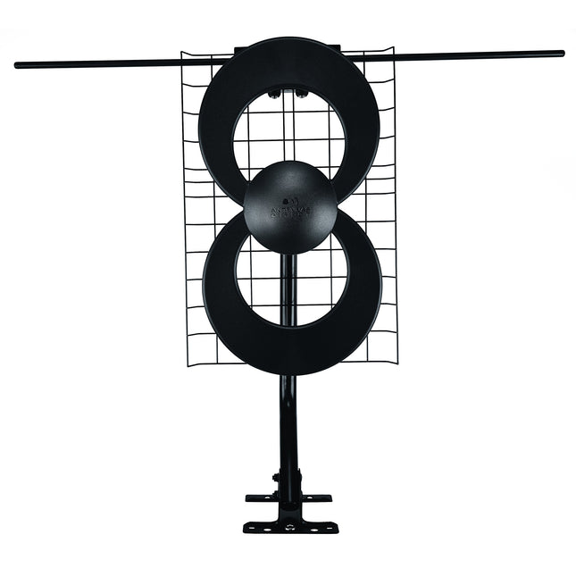 Antennas Direct ClearStream 2V TV Antenna, 60+ Mile Range, UHF/VHF, Multi-directional, Indoor, Attic, Outdoor, Mast w/Pivoting Base/Hardware, 4K Ready, Black - C2-V-CJM, 18.50in. x 12.30in. x 3.60in.