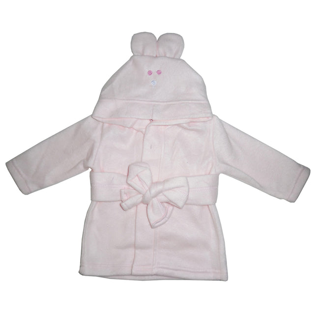 Fleece Robe With Hoodie Pink 965P