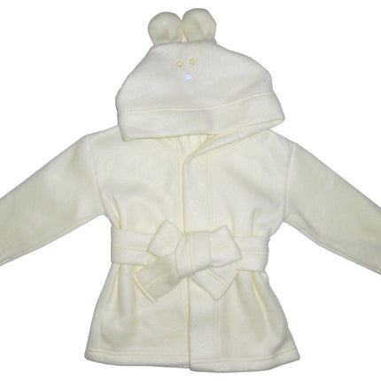 Fleece Robe With Hoodie Yellow 965Y