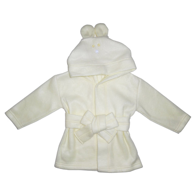 Fleece Robe With Hoodie Yellow 965Y