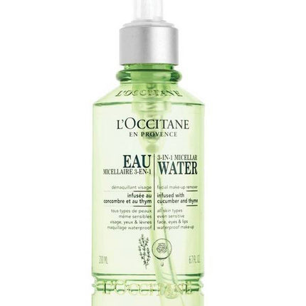 Loccitane 11MW200I19 Cleansing 3-in-1 Micellar Water Make Up Remover 6.7 FL.OZ (200 ml)