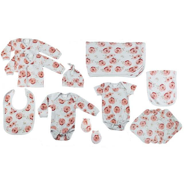 Rose Print Newborn 13 Piece Set RosePrint